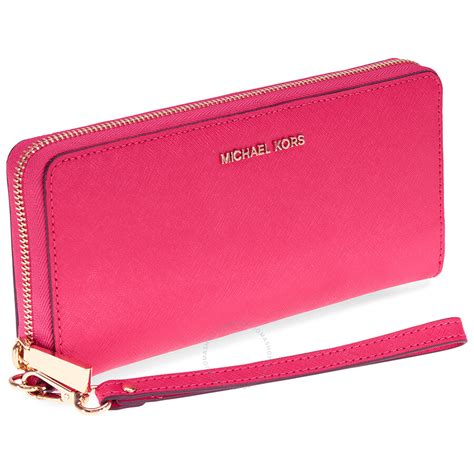 michael kors bright orange wallet|Michael Kors soft pink wallet.